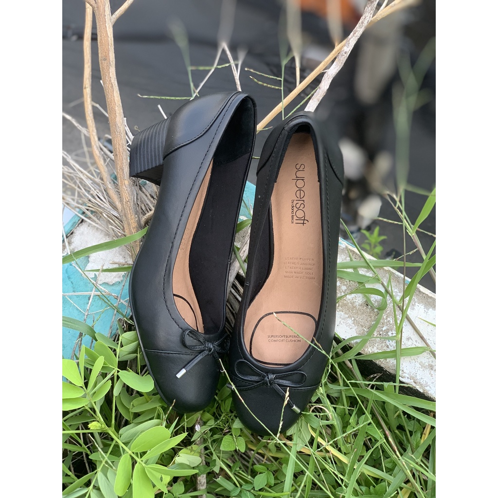 Pumps supersoft mũi vuông có nơ