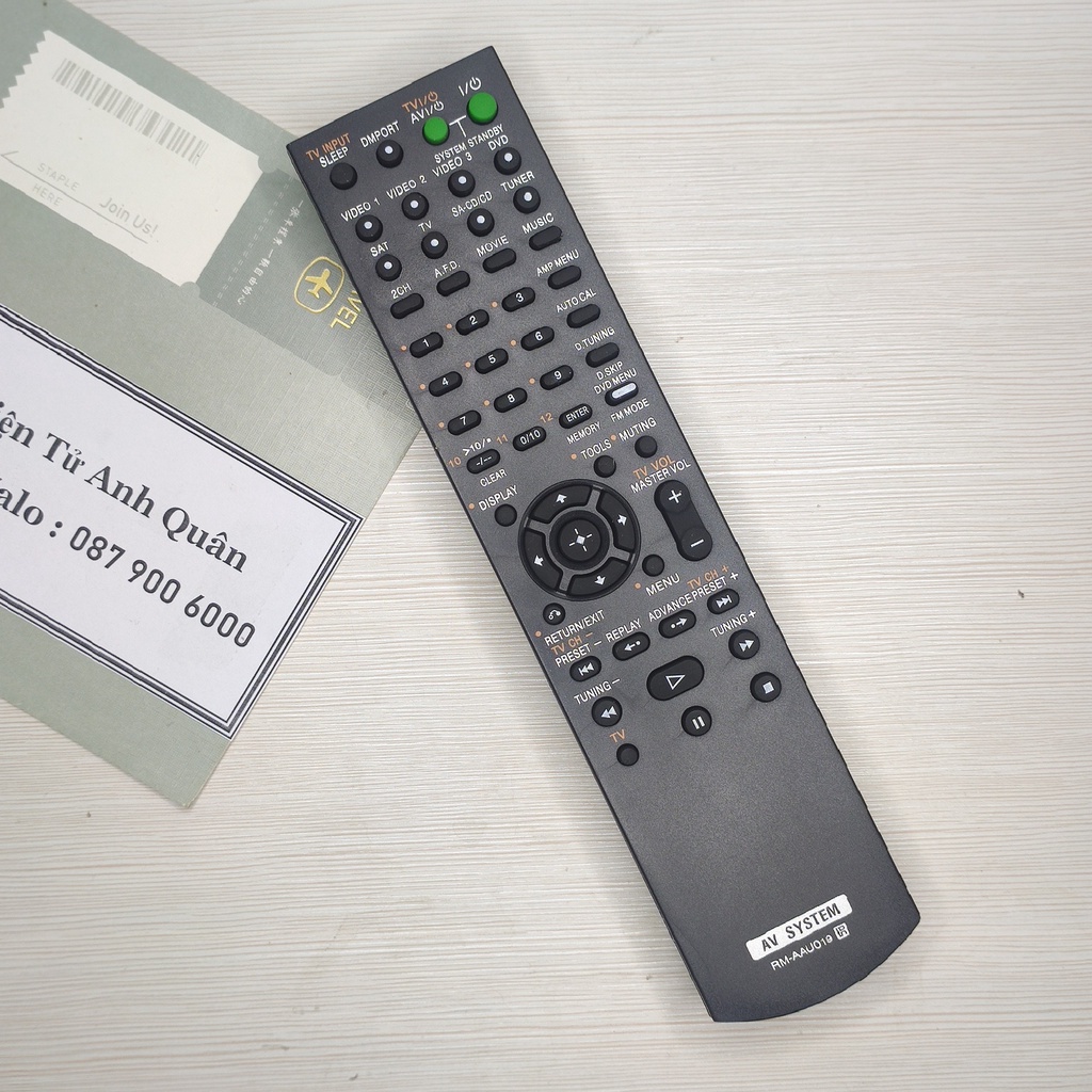 Remote âm thanh sony - điều khiển dàn âm thanh Sony RM-AAU019
