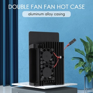 Vỏ Nhôm Làm Mát Hai Quạt Cho Raspberry Pi 4 Model B Raspberry Pi 4
