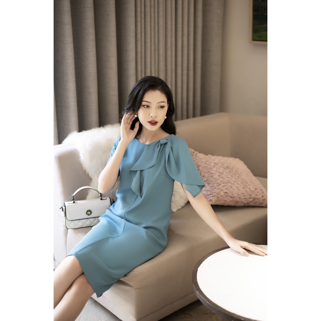 Đầm Fiona dáng suông bèo kẹp thân trước F452288