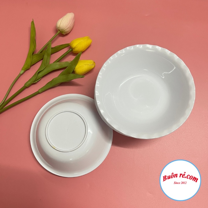 Bát tô nhựa phíp đựng hoa quả dầm Việt Nhật  bát ăn chè, sữa chua, Tô phíp bèo lượn dùng bán hàng quán  01762