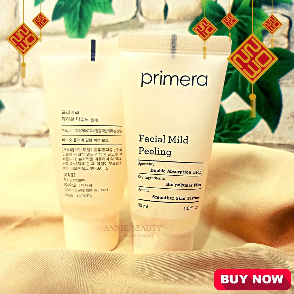 Tẩy tế bào chết Primera dạng gel tẩy da chết nhẹ nhàng dưỡng da mặt sạch thoáng lại giữ ẩm cho da mềm mại không kích ứng