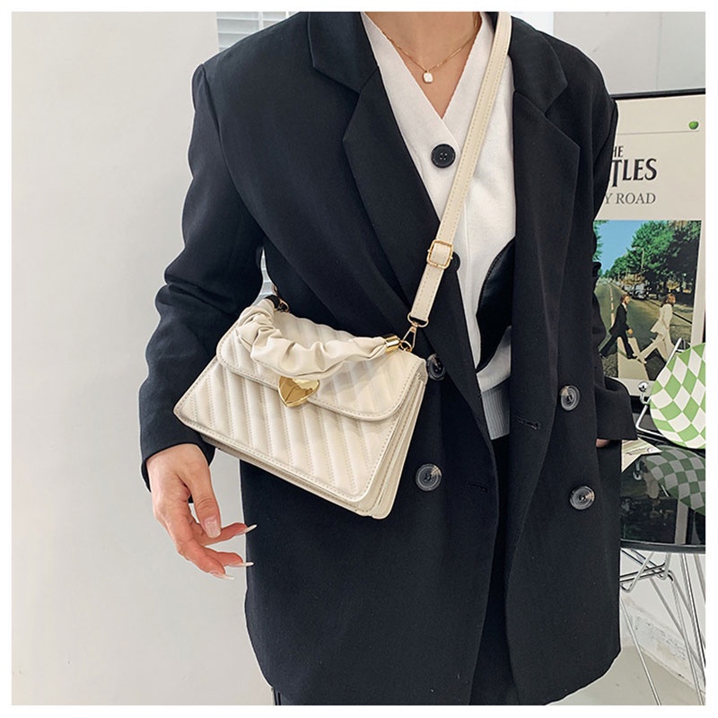 Mischa Túi Xách Da PU Hình Vuông Màu Trơn Dễ Phối Đồ Hợp Thời Trang