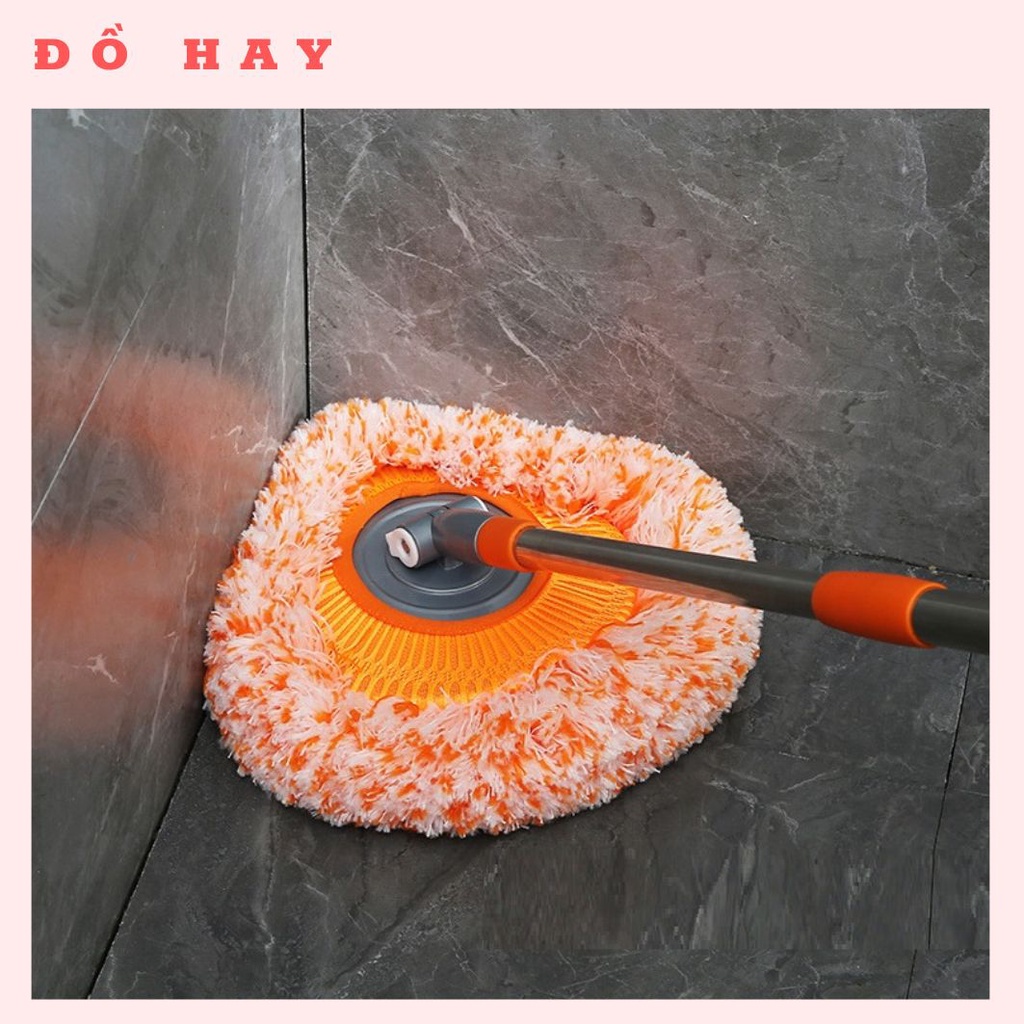 Chổi lau trần nhà kèm 2 bông lau siêu sạch, cây lau trần nhà đa năng, chổi lau nhà đa năng dài 1.8m