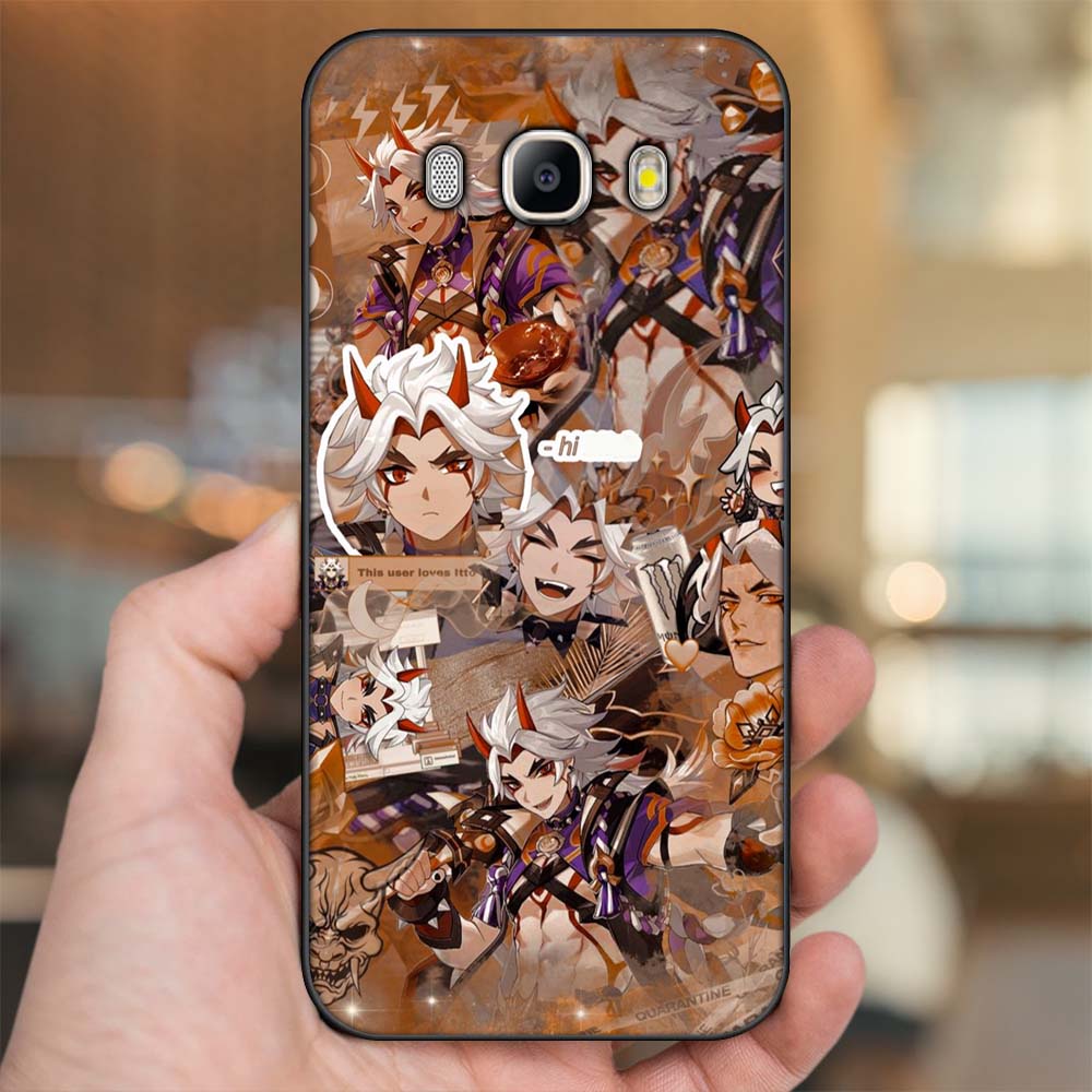 Ốp lưng Samsung J5 2016, J7 2016 viền đen in hình Arataki Itto Genshin Impact
