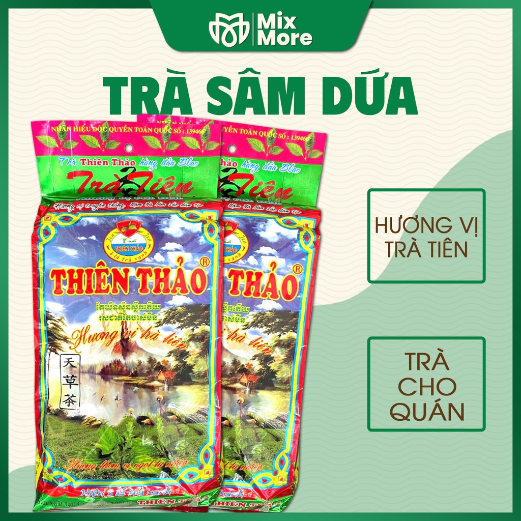 Trà sâm dứa Thiên Thảo 300g loại 1, trà đá miền Nam hương vị trà tiên, chè nóng thơm ngon, giá sỉ Mixmore