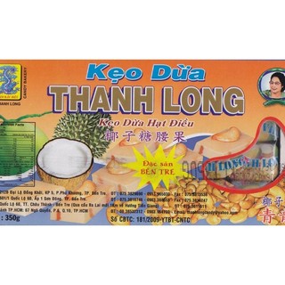 Kẹo dừa Hạt điều Thanh Long 350gr đặc biệt