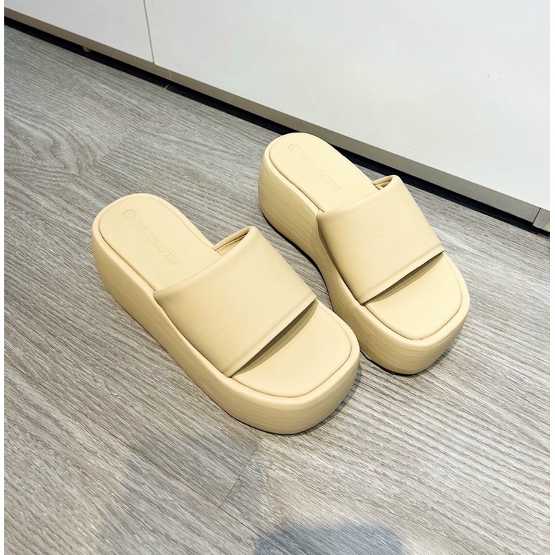 Dép xuồng 7cm quai ngang da trơn đế răng cưa nhiều màu xinh xắn êm chân hàng fullbox xịn đẹp Letty