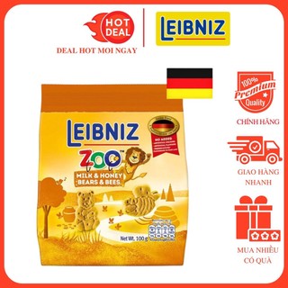 Bánh Quy Bahlsen Sữa Mật Ong Hình Gấu Zoo Leibniz 100G - Nhập khẩu Đức