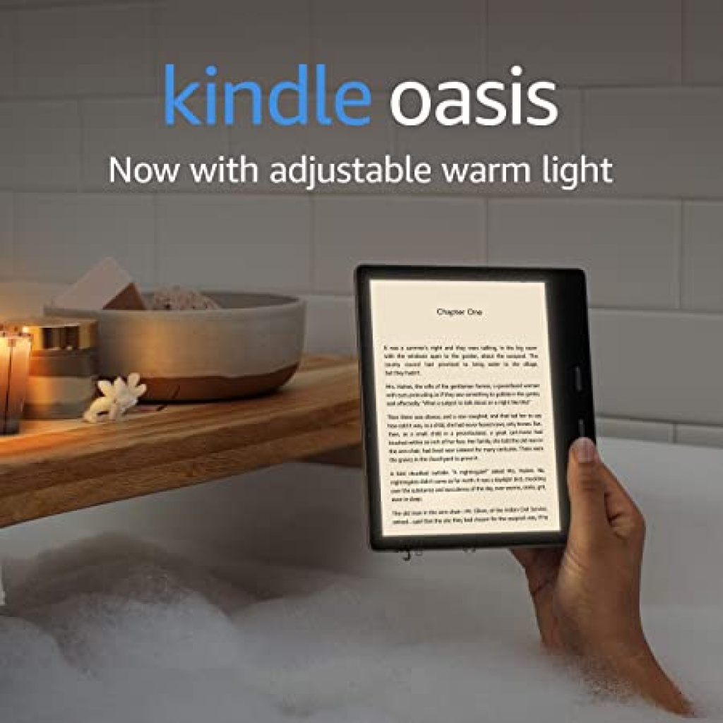 Máy Đọc Sách Kindle Oasis 3 Thế Hệ 10 Màn Hình Vàng Warmlight Chống Nước IPX8 - Hàng Chính Hãng - Có Xuất VAT