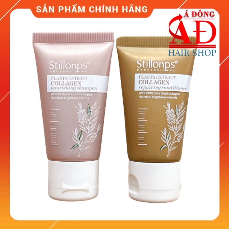 CẶP DẦU GỘI XẢ DƯỠNG SINH STILLONPS COLLAGEN PHỤC HỒI MỀM MƯỢT TÓC MINI 30ML*2 | BigBuy360 - bigbuy360.vn