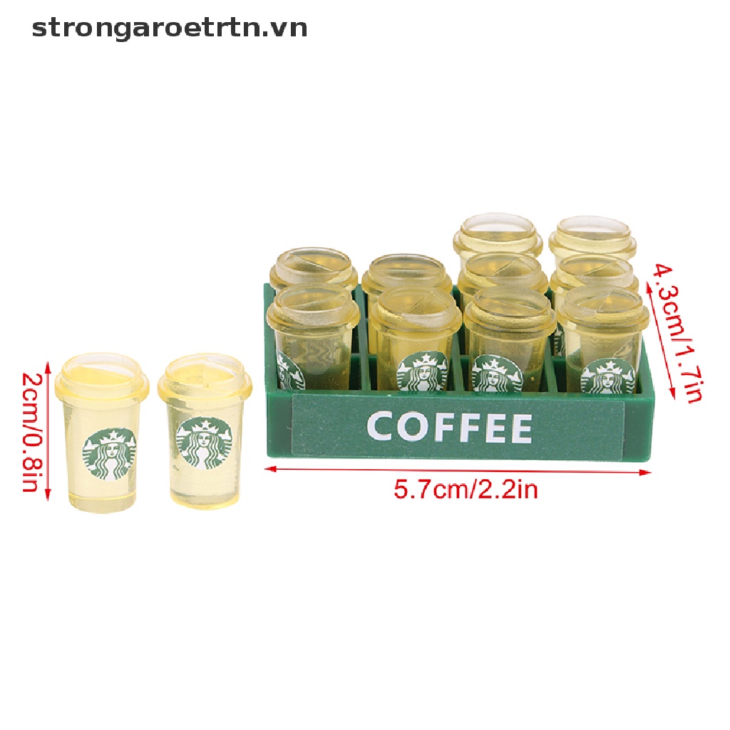 1 Set Cốc Uống Cà Phê Kèm Hộp Đựng Trang Trí Nhà Búp Bê 1: 12