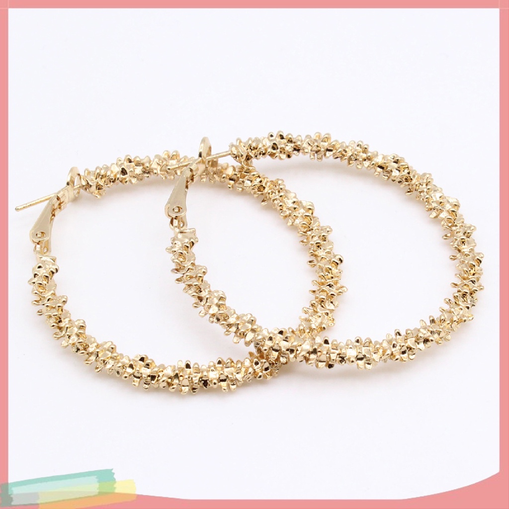 Đôi Khuyên Tai Hình Vòng Tròn Lớn Độc Đáo Thời Trang Cho Nữ