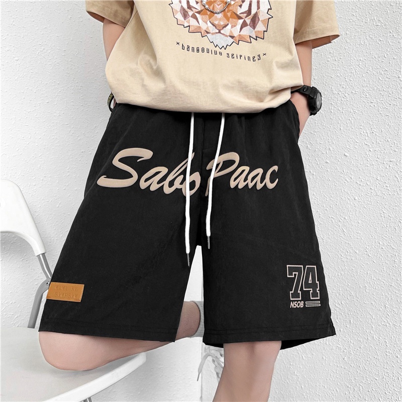 Quần Short Thể Thao Ống Rộng In Họa Tiết Phong Cách Hiphop Đường Phố Cho Nam