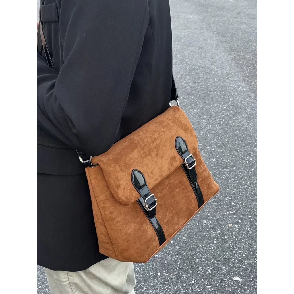 Túi Xách Đeo Vai Vải Nhung Phong Cách Hàn Quốc Thời Trang Thu Đông Đơn Giản 20 X 30 X 12