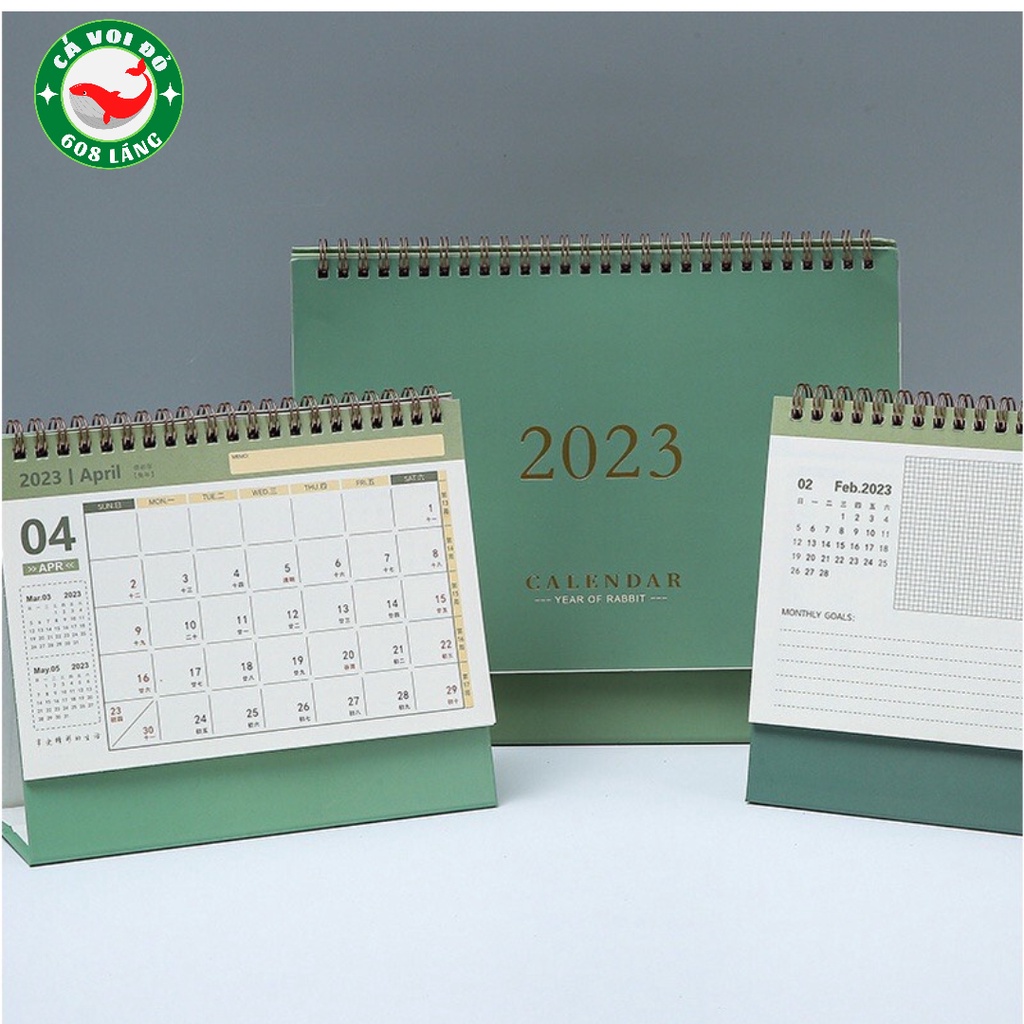 Lịch Để Bàn 2023 Bằng Giấy Kraft Thiết Kế Đơn Giản Tiện Lợi
