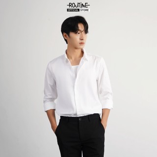 Áo Sơ Mi Nam Tay Dài Trơn Form Fitted - Routine 10F21SHL034C