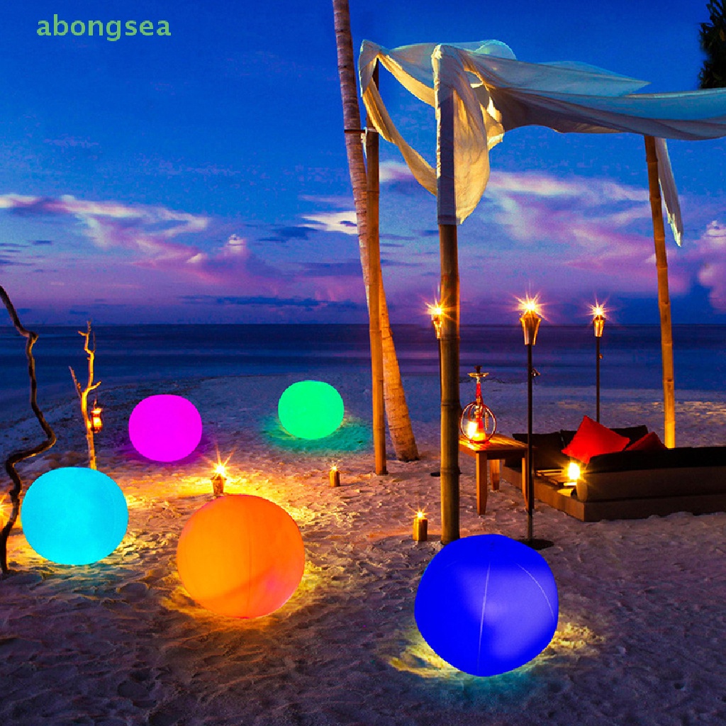 Abongsea Bóng Đồ Chơi Điều Khiển Từ Xa Có Đèn LED 13 Màu Cho Bể bơi