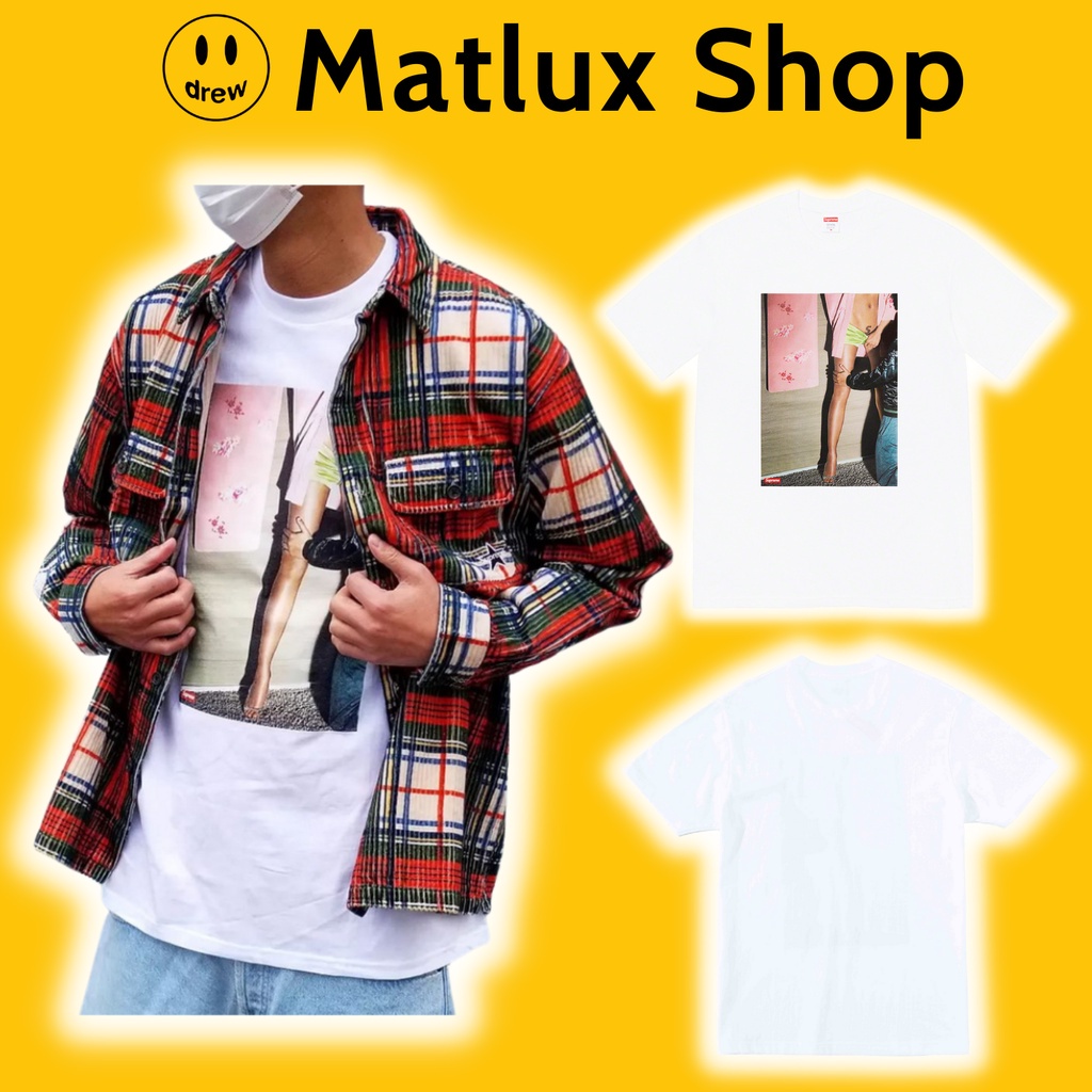 áo thun Supreme 22SS Model Tee màu trắng bản cao cấp, áo tee Supreme unisex chất liệu vải cotton thoáng mát form rộng