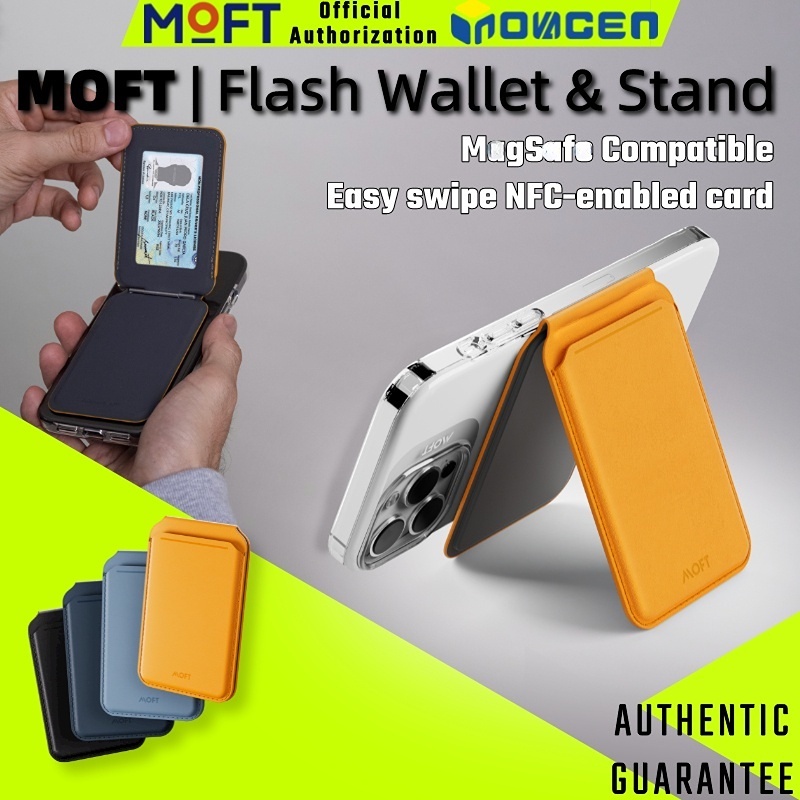 Moft Ví Flash & Ví Da / Ví Da Nam Châm Nhiều Ngăn Đựng Thẻ Tương Thích Với Easy swipe Có Thể Gập Lại
