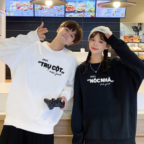 Áo nỉ đôi nam nữ trụ cột nóc nhà, áo nỉ bông poly chất đẹp