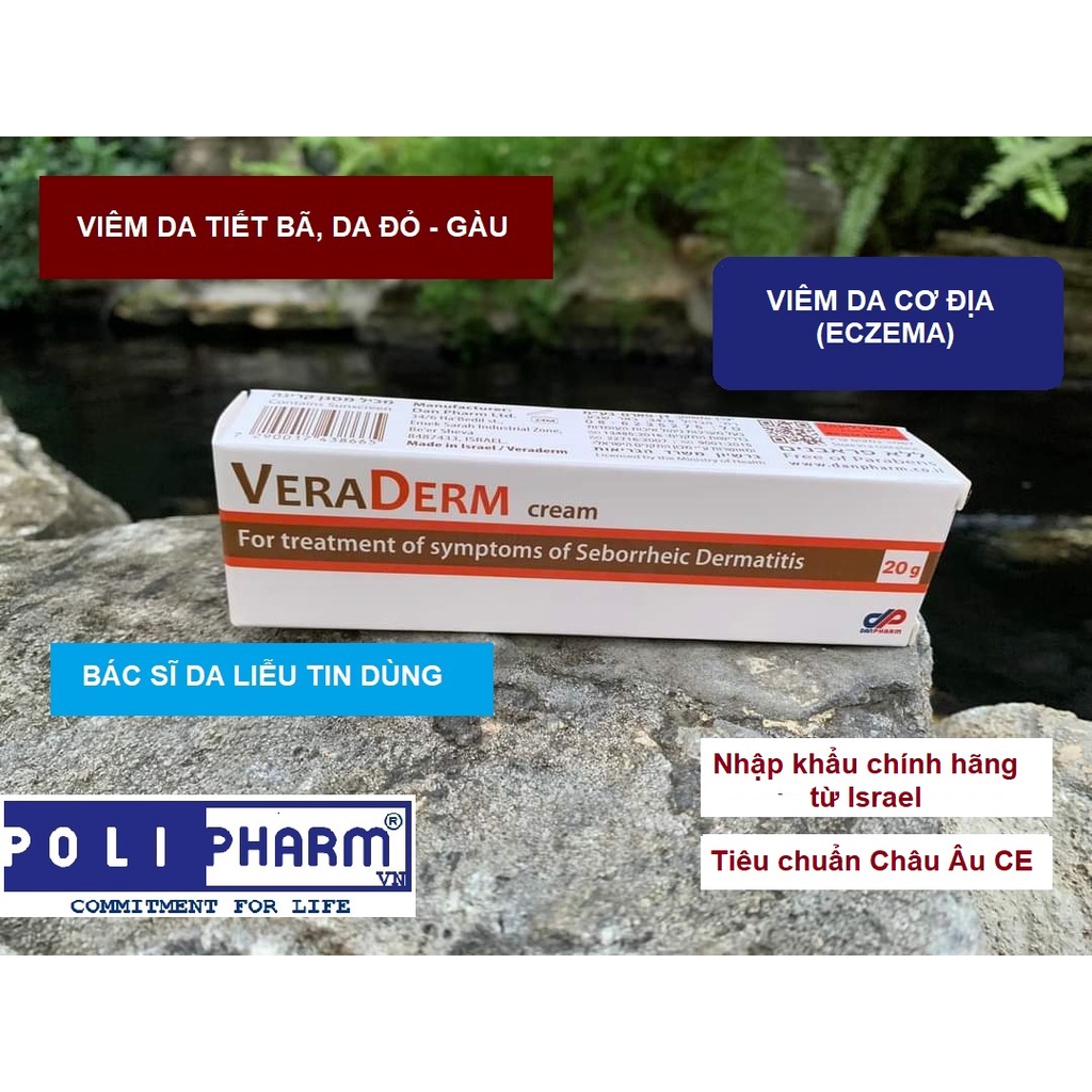 Kem bôi hỗ trợ viêm da tiết bã nhờn VERADERM Dan pharm tuýp 60g xuất xứ ISRAEL - POLIPHARM