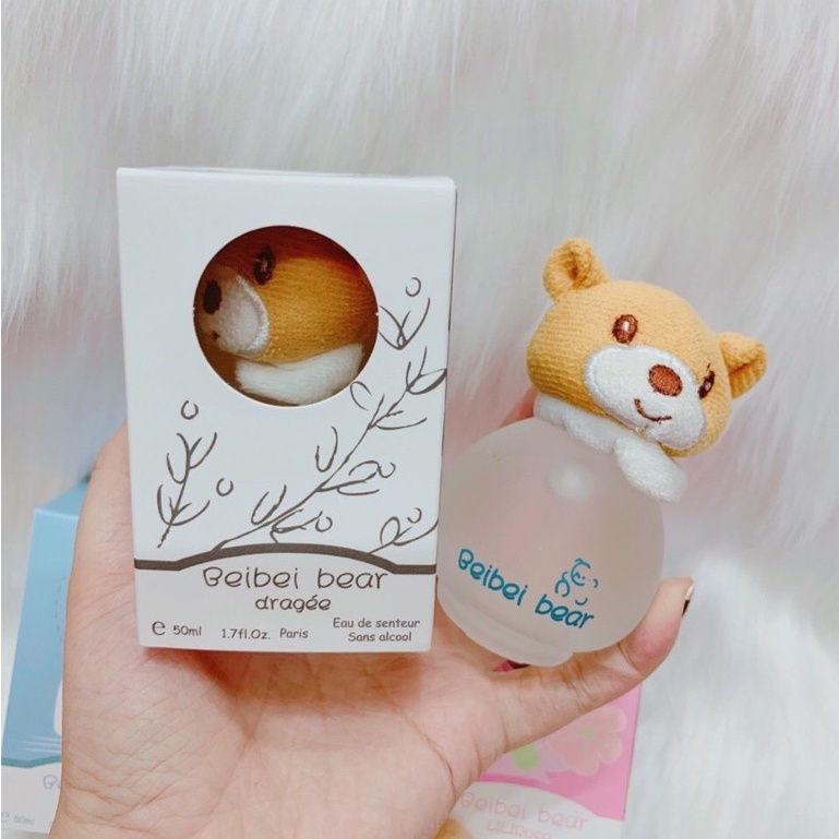 Nước Hoa Gấu Thỏ BeiBei Bear 50ml, Nước Hoa Cho Trẻ Sơ Sinh 3 Màu Giá Tốt