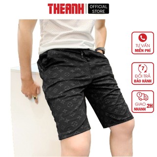 Quần Short nam thun cạp chun dây rút, quần đùi nam Umi in họa tiết cao cấp QS366