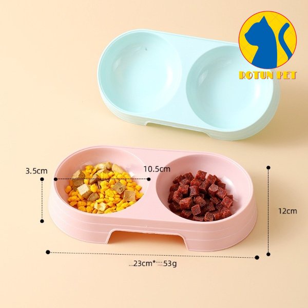 Bát ăn đôi cho chó, mèo