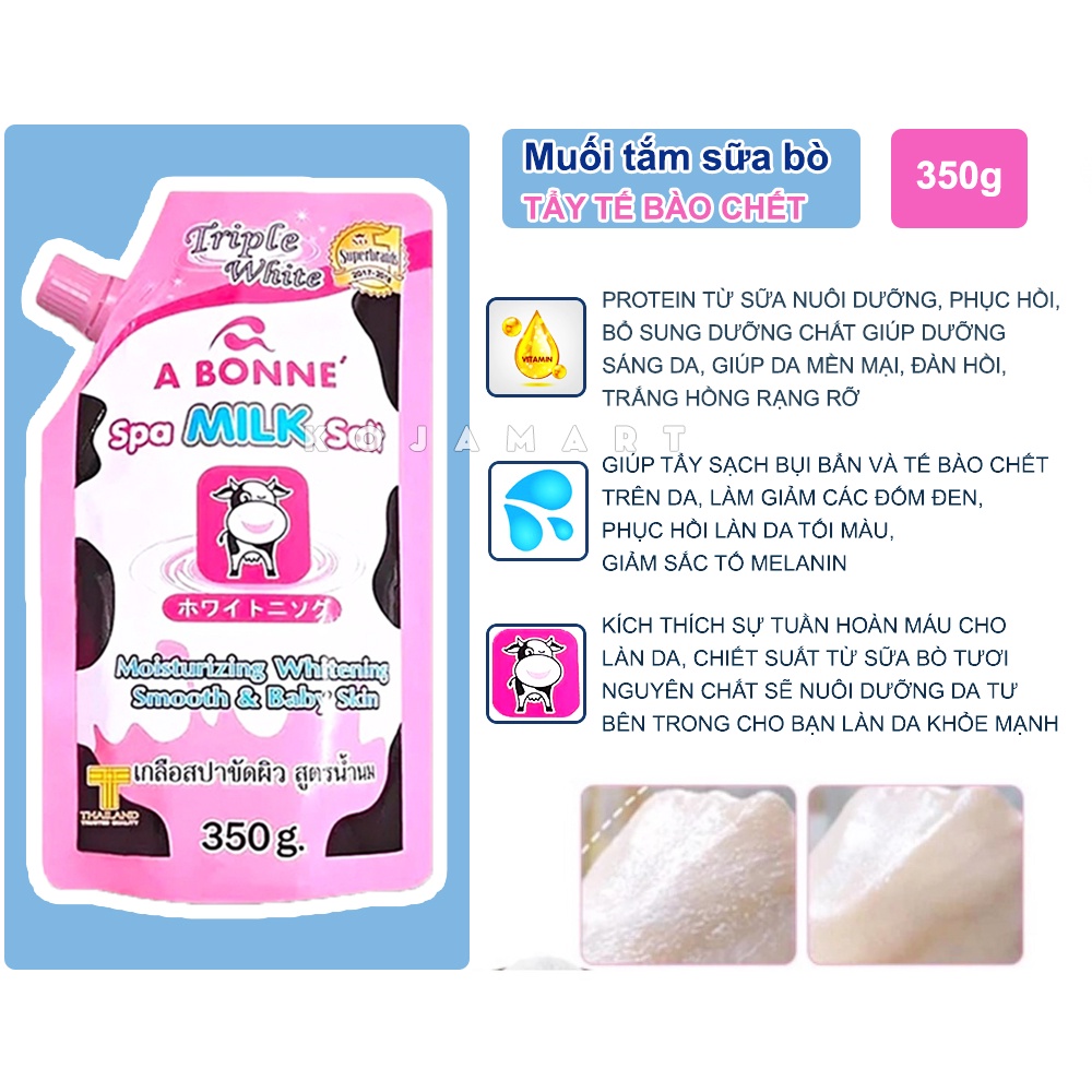 Muối Tắm Sữa Bò Tẩy Tế Bào Chết A Bonne Spa Milk Salt Thái Lan 350gr