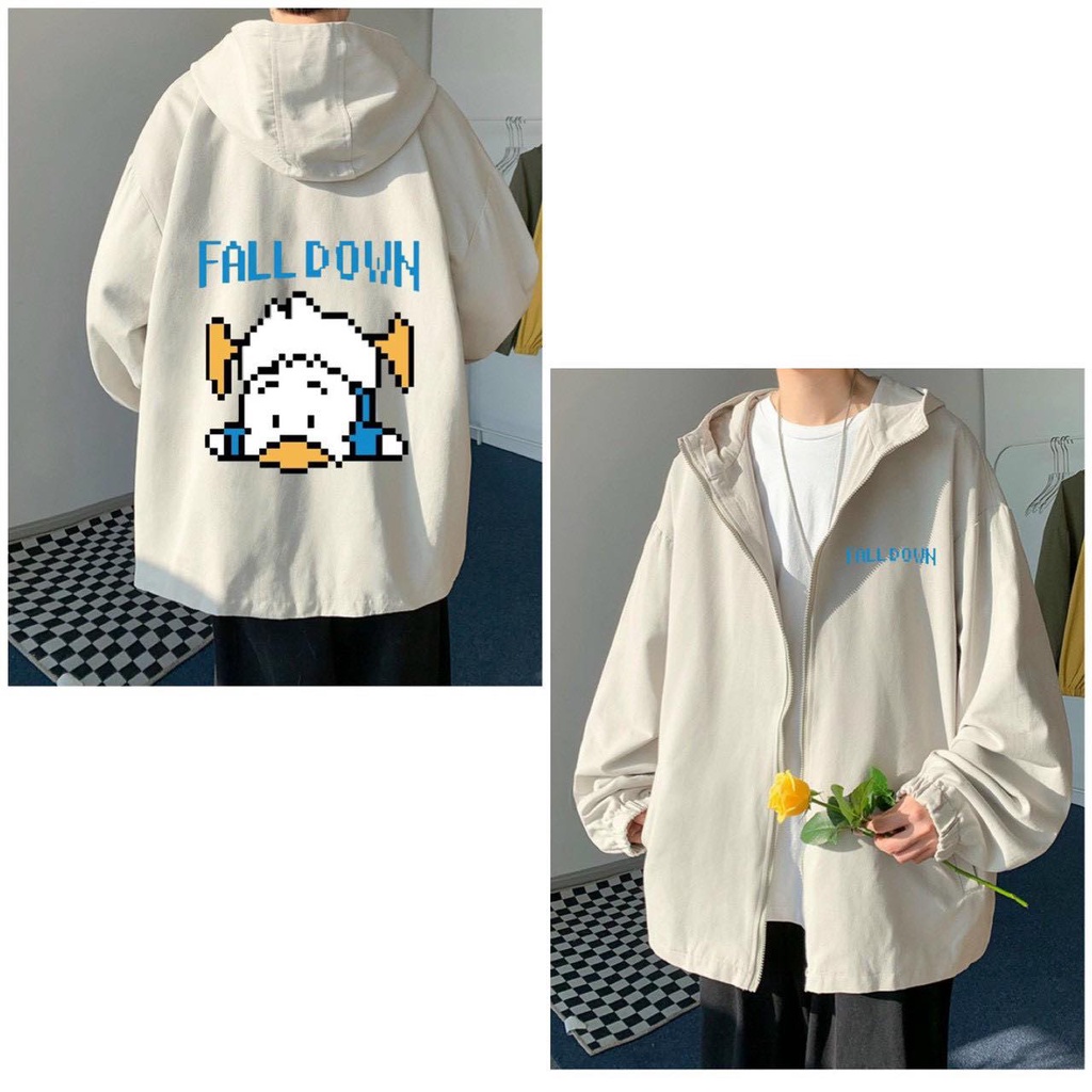 Áo khoác in họa tiết hình con vịt dễ thương thời trang dành cho nam