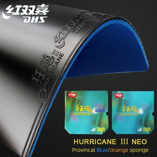 DHS Hurricane 3 NEO Rubber bóng bàn chuyên nghiệp màu xanh cam