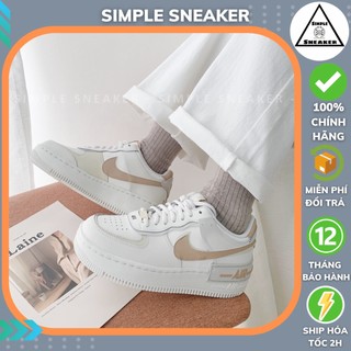 Giày air force 1 shadow milk tea🔴chính hãng🔴 nike af1 shadow sail fossil light bone - simple sneaker