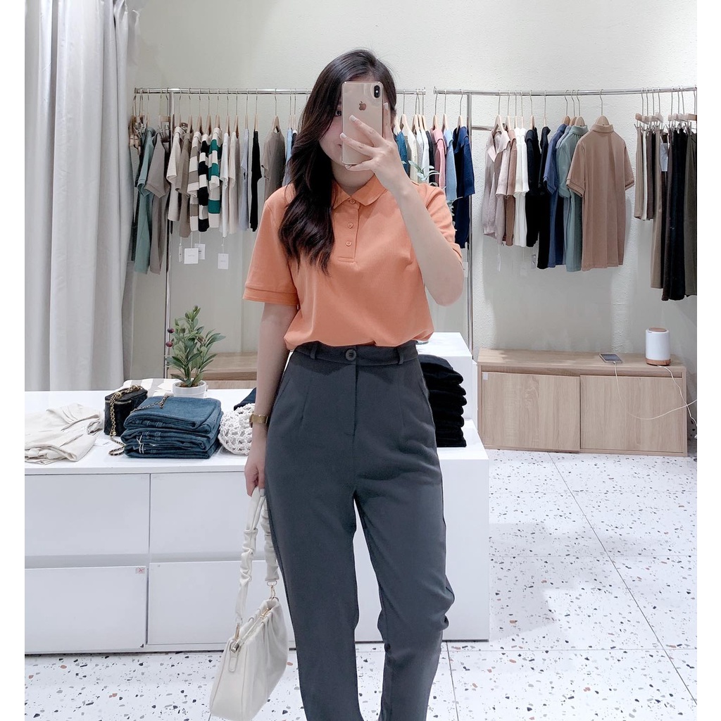 Áo polo công sở trơn - LINCLOSET Hàng mới