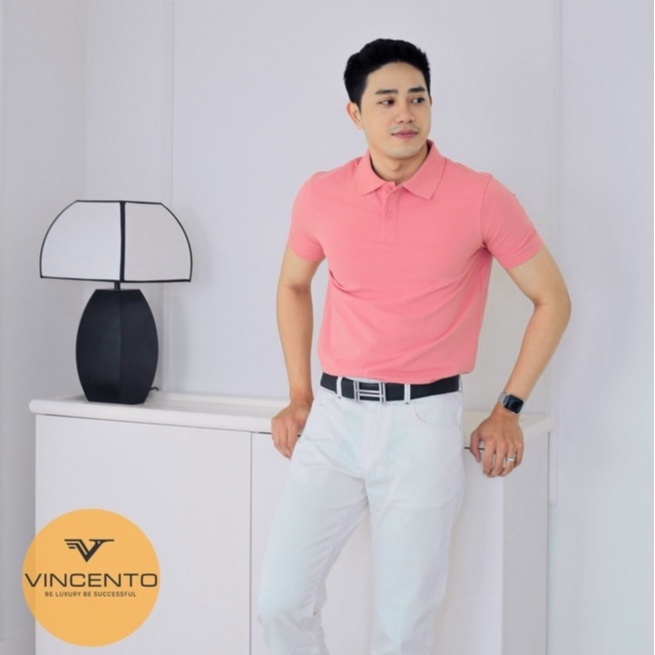 Áo Polo Nam Cotton Cá Sấu Cao Cấp, Hack Body khi mặc, Vincento Riccardo A02-036, Có Size To-Thương Hiệu Vincento