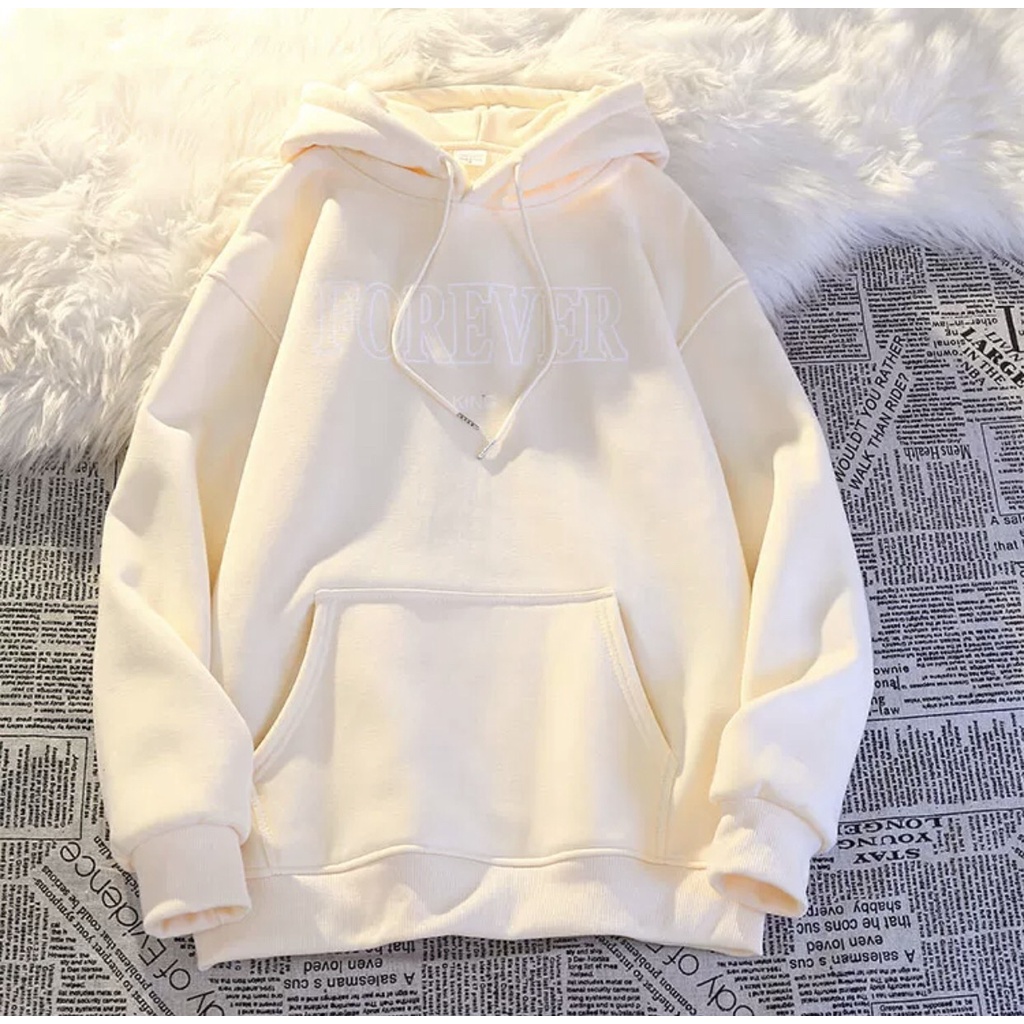 Áo Hoodie Chữ FOREVER siêu đẹp, Áo Hoodie Unisex mũ 2 lớp