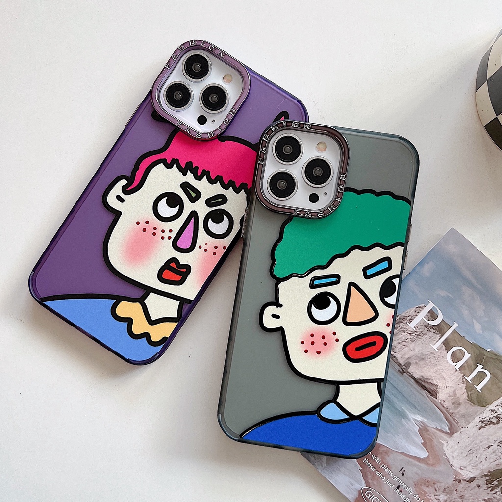 Ốp Điện Thoại Tpu Dẻo Họa Tiết Bé Trai / Gái Dễ Thương Chống Rơi Cho iPhone 14 13 12 11 Pro Max 14 Plus