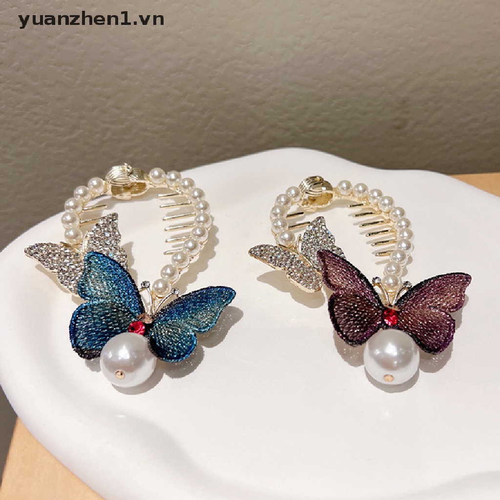 Kẹp Tóc Đuôi Ngựa Đính Ngọc Trai Thêu Họa Tiết Thời Trang Mùa Thu 2022