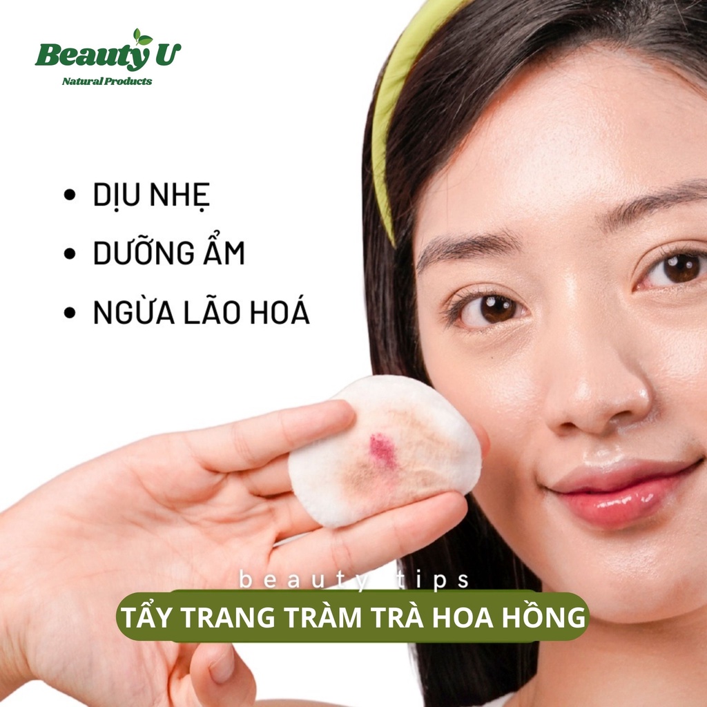 Nước tẩy trang tràm trà hoa hồng BeautyU 200ml làm sạch dưỡng ẩm cho mọi loại da