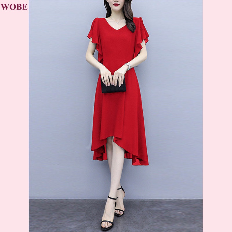 Đầm trung niên WOBE cho mẹ bigsize cao cấp dự tiệc sang trọng thiết kế dáng suông đẹp L163 - WB WOMAN & BEAUTY