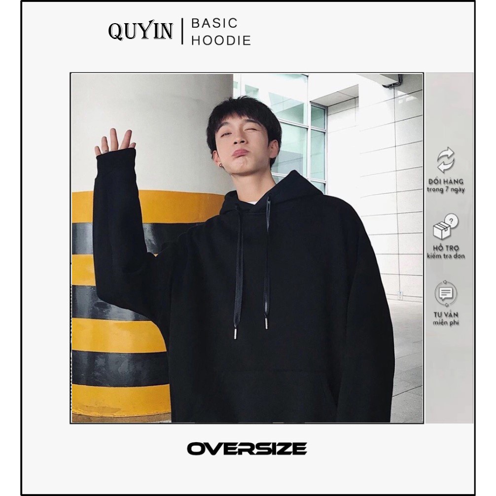 Áo khoác HD1, áo hoodie nỉ nam nữ trơn nhiều màu Phong cách Hàn Quốc