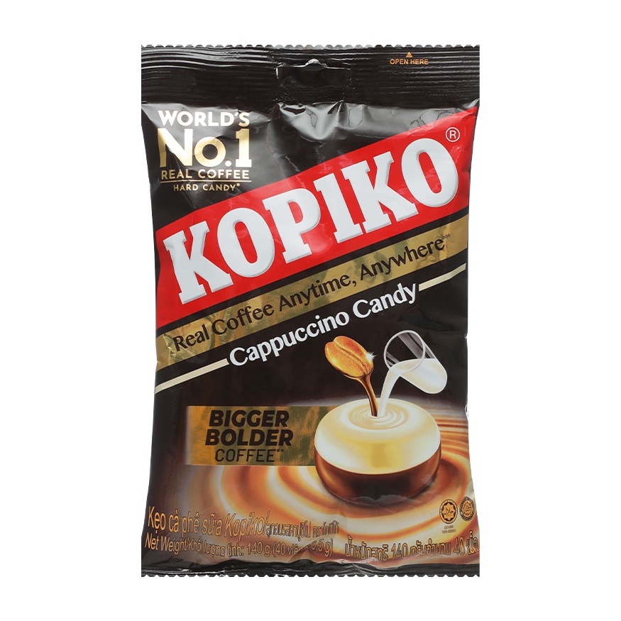 Kẹo cà phê/cappuccino Kopiko gói 140g