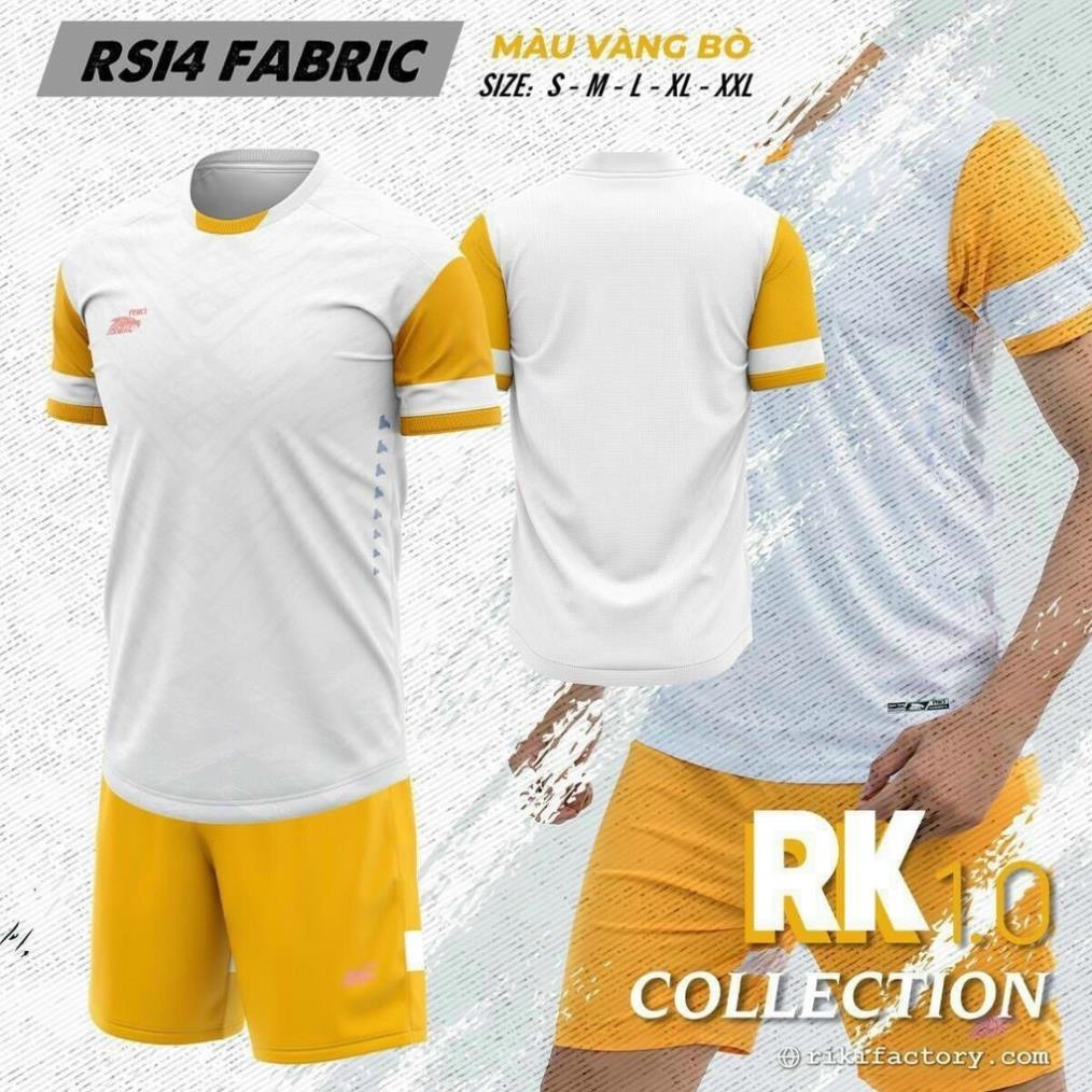 Quần Áo Bóng Đá Áo Đá Banh Không Riki RK 1.0 Không Logo - Thun Lạnh R-Flasma Thoáng Khí, Nhẹ Nhàng, Thấm Hút Mồ Hôi