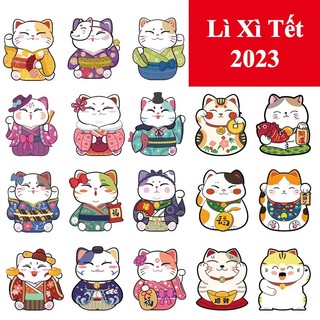 Bao lì xì tết 2023 mèo chibi / bao lixi tết năm 2023 dễ thương / phong bao lixi hình thú đẹp độc lạ - sỉ rẻ
