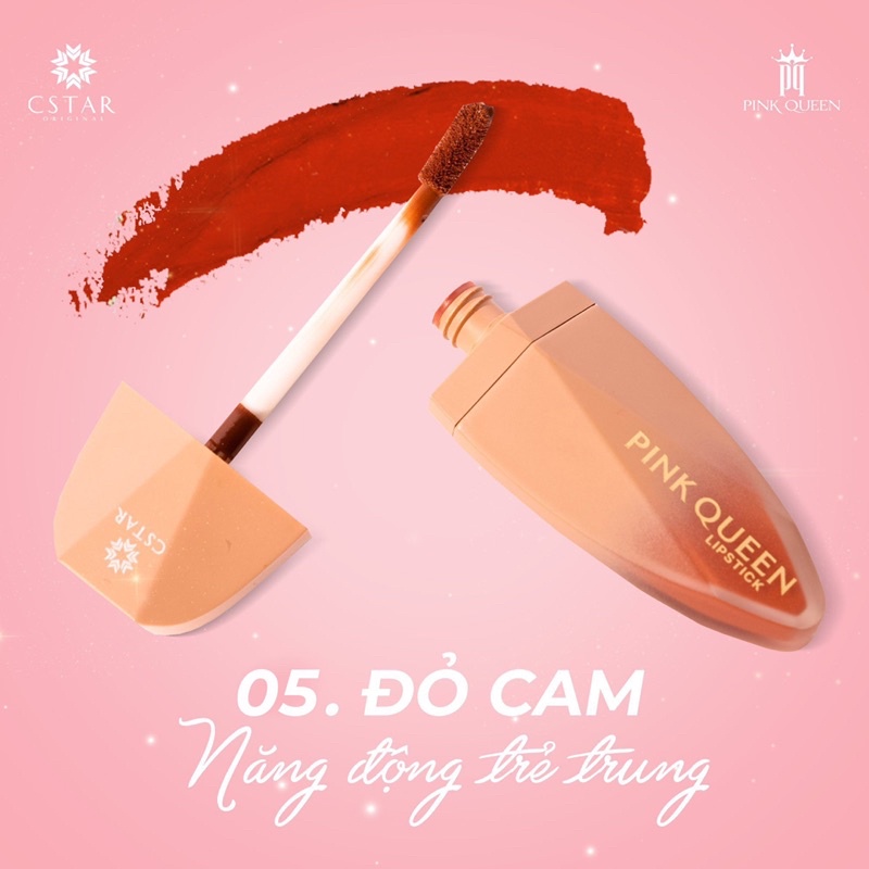 Son Lì Pink queen Đỏ Cam