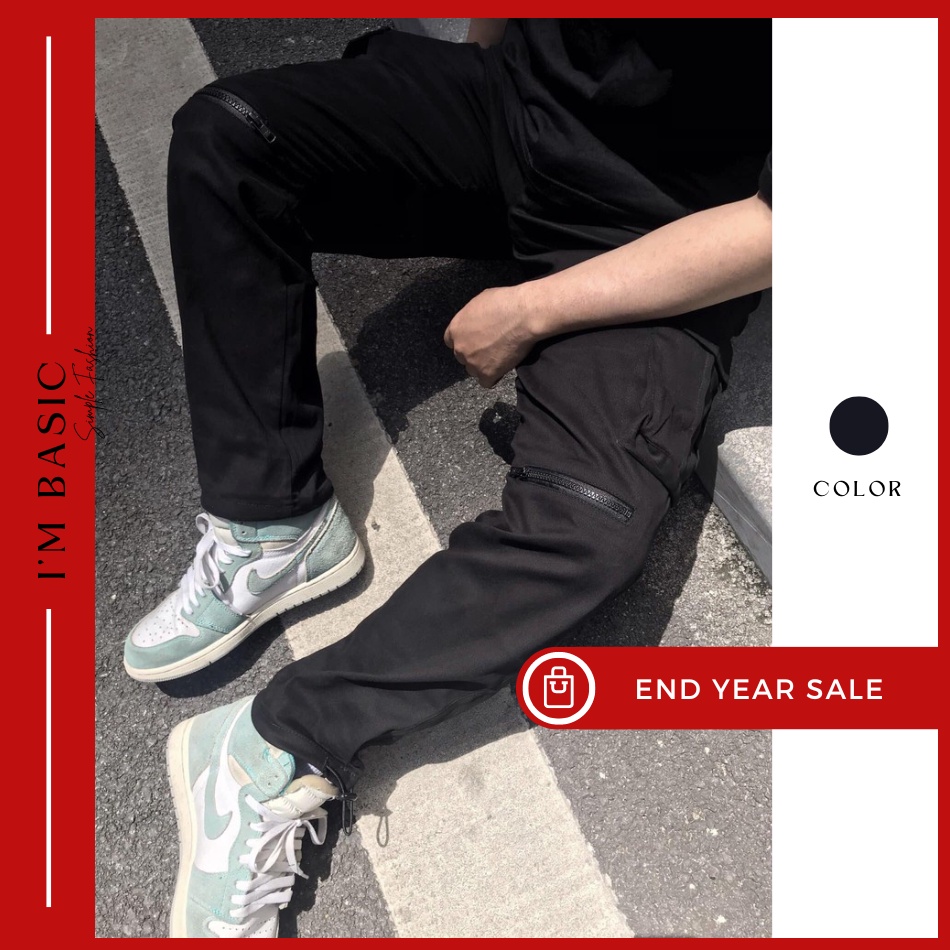 Quần Cargo Pants Sweatpants Túi Hộp Nam Chất Kaki Cotton I'm Basic QKK03