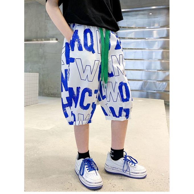 Mới Quần Short Mỏng Dáng Rộng Cỡ Lớn Thời Trang 2022 Cá Tính Cho Bé Trai