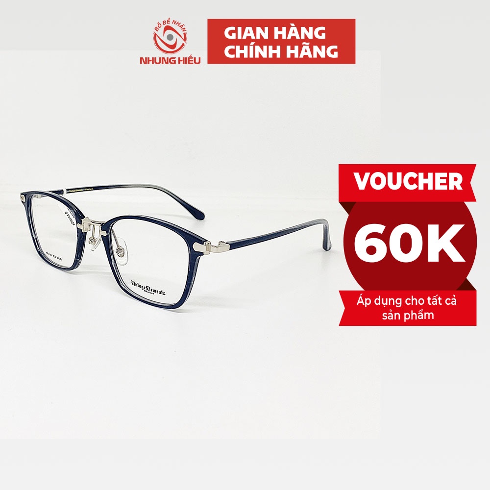 Gọng kính cận nam nữ NHUNG HIẾU dáng vuông 2155 nhựa dẻo cao cấp