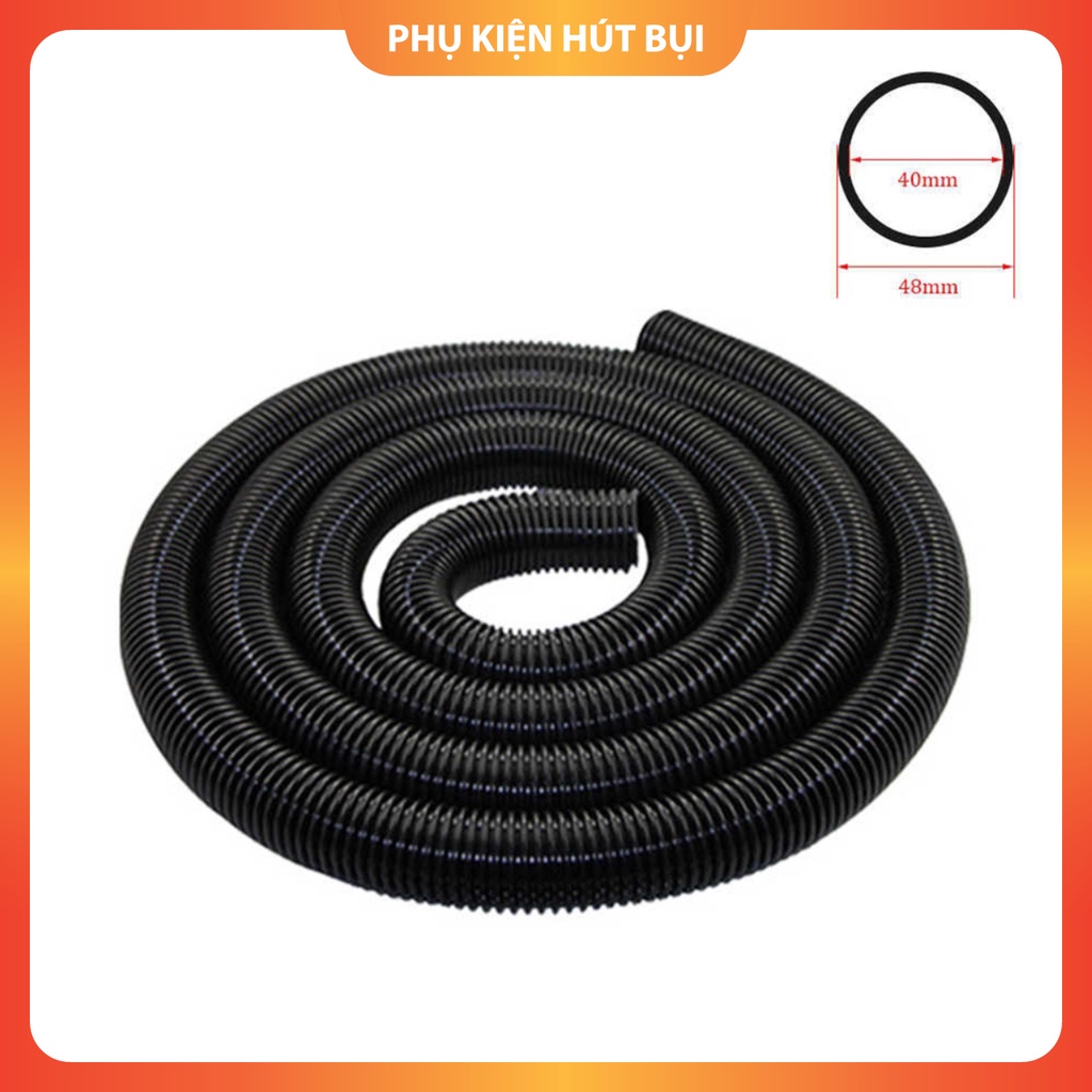 Ống nối vòi máy hút bụi gân nhựa Eva 32mm, 40mm và 50mm cho máy hút bụi công nghiệp chuyên dụng