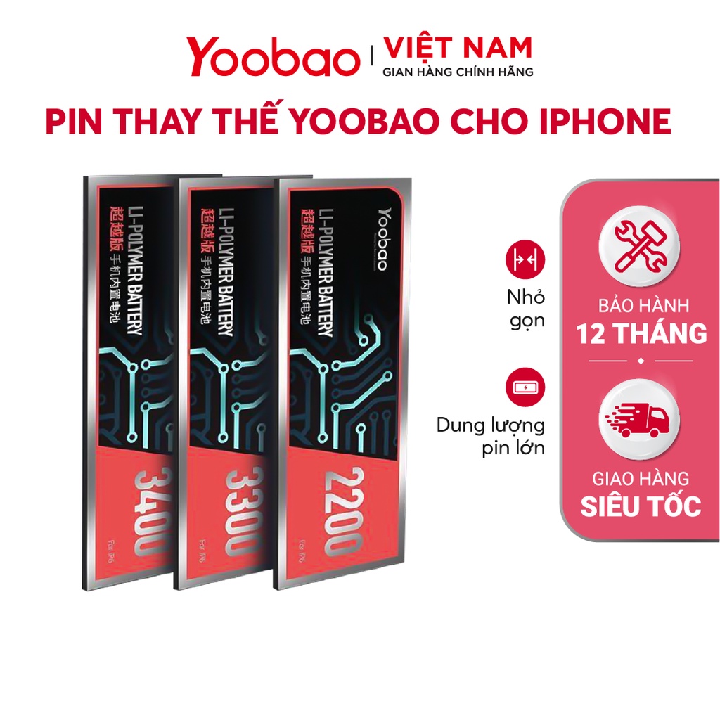 Pin IPHONE Advanced YOOBAO | Sạc Nhanh Chóng Và An Toàn | Chính hãng - Bảo Hành 12 Tháng